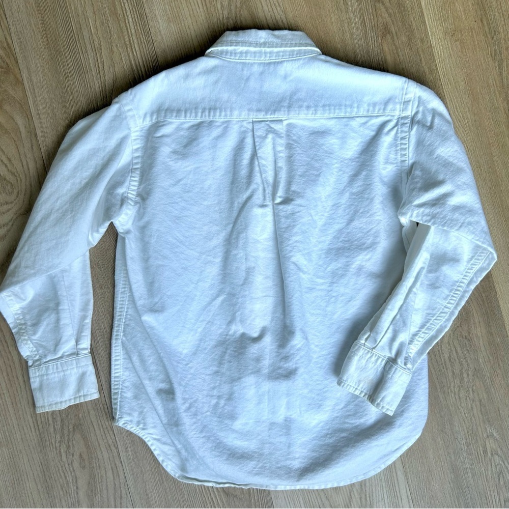 Ralph Lauren White Oxford Button-Down Long Sleeve Shirt - Picture 6 of 6